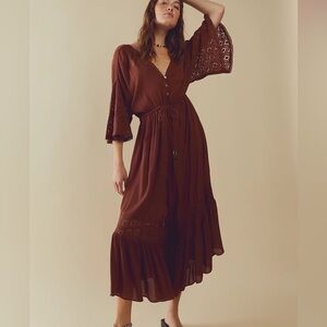 Free people dress jumpsuit in earth brown